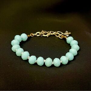 ✨💙 Handcrafted Baby Blue Beaded Bracelet 💙✨